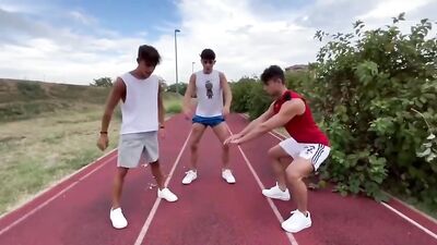 Three Sportguys Have A Masturbation Afternoon OF1214