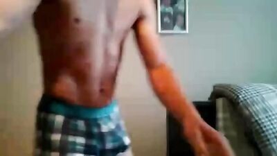 Gay Porn Video: Blonde Muscle Boys Web-Cam Cum Shots