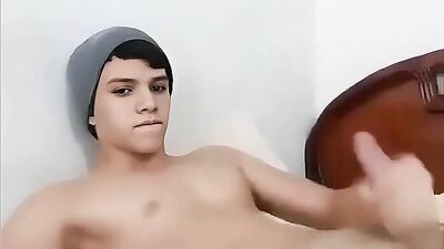 Gay Skinny Twink Cumshot Revamped by AI - Brunette Webcam Cocks and Cumshots