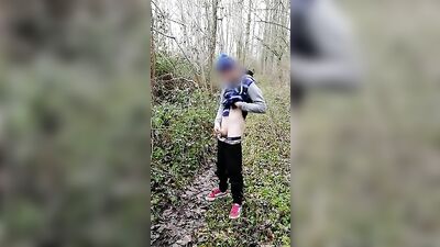 Gay Porno Forest Trail: Boy Jizzing and Cumming on Natures Path