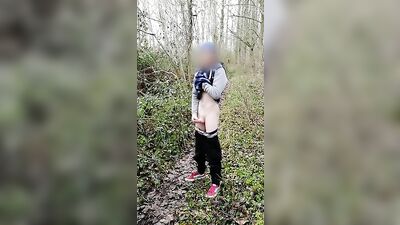 Gay Porno Forest Trail: Boy Jizzing and Cumming on Natures Path