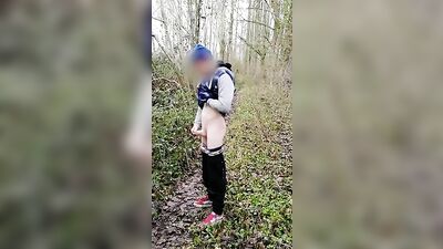 Gay Porno Forest Trail: Boy Jizzing and Cumming on Natures Path