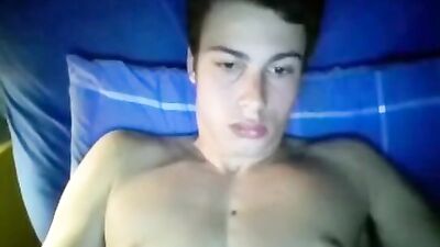 Super Handsome Brunette with Muscular Body and Hairy Ass Showing Off His Big Cock on Web-Cam