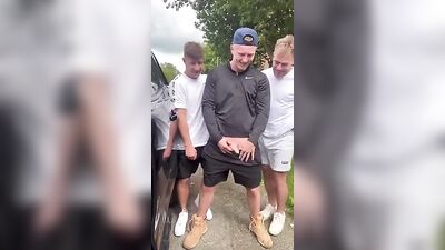 Street Piss Fun Brit Boys Amateur Public Web-Cam
