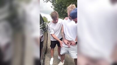 Street Piss Fun Brit Boys Amateur Public Web-Cam