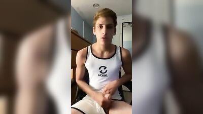 Cumming with Cuteness: A Blonde Boys Amateur Muscle Solo