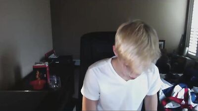 Teen Blond Boys Caught in Gay Porn Wanking on Cans Exposed!