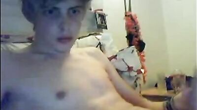 Blond Cam Twink Porn Star Explodes on Webcam with Huge Cock!