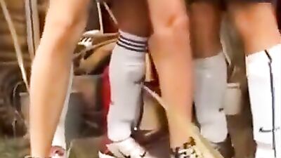 Twink Porn Shed Sex Party: Group Men in the Wild!