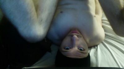 completely shaved, smooth balls/body-cumming on my face and smilling