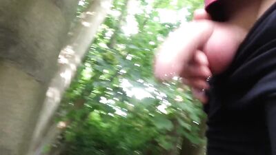 Public jerking - public erection