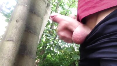 Public jerking - public erection