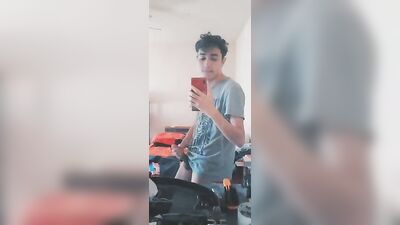 Gay Porn Mirror Masturbation - Young Sexy Body In The Reflection