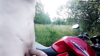 Motorcycle Handjob Mania: XXX Action in MX Helmets and Nikes!