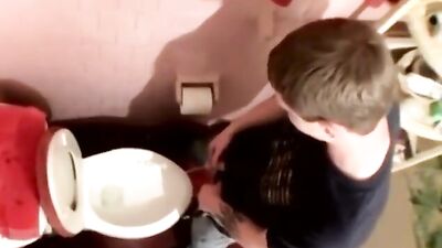 Golden Shower Twink: Pissing and Wanking in Public Toilets