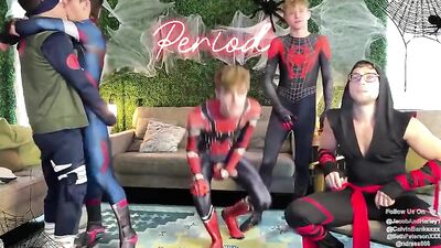 Gay Porn Twink Spider and Friends Hot Group Sex Action!