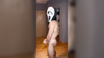 Gay Muscle Web-Cam Scream Mask Wank Adventure!