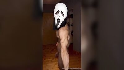 Gay Muscle Web-Cam Scream Mask Wank Adventure!