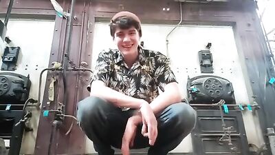 Jacking Off Mechanical Room Fun Time Gay Porn Video!