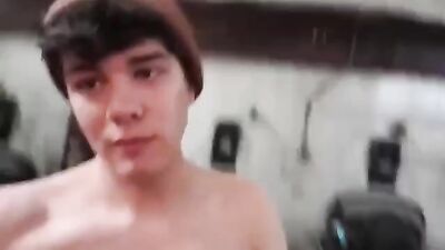 Jacking Off Mechanical Room Fun Time Gay Porn Video!