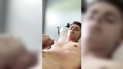 Handsome Cumshot Blonde Muscle Boy Bedroom Wanking!