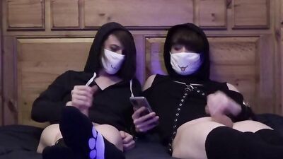 Emo Boys Cumshot Sleepover! - Two Emo Teens Jack Off and Shoot Their Sweet Teen Cream!
