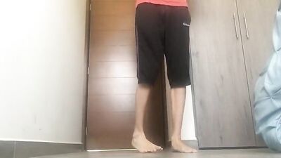 Young & Naked Gym Body - Gay Porn Exercise Cum Session!