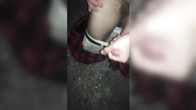 Outdoor Twink Cumming: Gay Park Porn Adventure