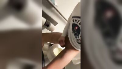 Curly Teen Cum Machine: Bathroom Orgasm Showdown!