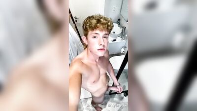 AngelicBoys Blond Delight: Top-Down View Wanking Adventure