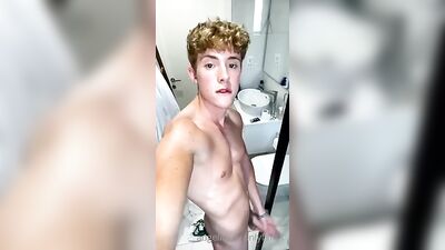 AngelicBoys Blond Delight: Top-Down View Wanking Adventure