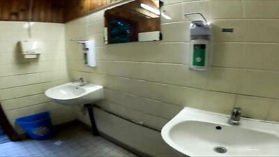 Gay Porn: Risky Bathroom Jerk Off - [ABX][4][719] A XXX adventure in the womens restroom!