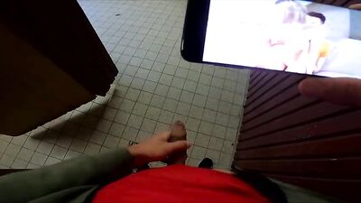Gay Porn: Risky Bathroom Jerk Off - [ABX][4][719] A XXX adventure in the womens restroom!