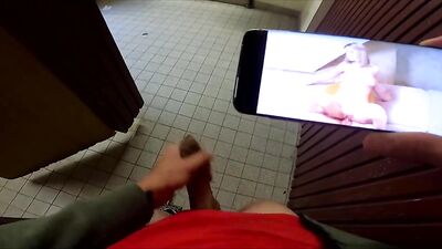 Gay Porn: Risky Bathroom Jerk Off - [ABX][4][719] A XXX adventure in the womens restroom!