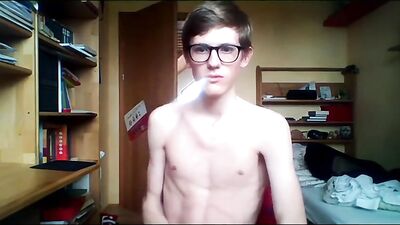 Gay Porn: The Nerdy Boy Masturbates in VIP [ABX] Studio!