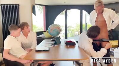 BACK FROM SCHOOL: FUCKING WITH MY GAY PORN BUDDIES!