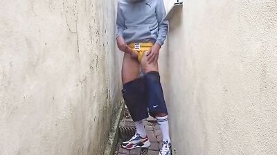 Outdoor Smoking Scally Shoots a Load: A GBT Adventure