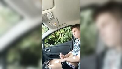 Brit Jamess Car Jack-Off Obsession!: Outdoor Public Cum Shots Big Amateur Cocks