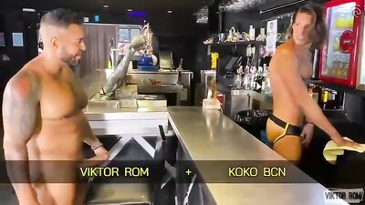 Manmilk Stroke: Bartenders Wild Night with Muscle Boys!