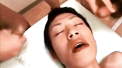 Japanese Uncensored Sexual Massage Gangbang - Explosive Threesome Action with Handsome Asian Guys
