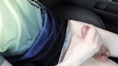 Quickie Car Cumshot - The Ultimate Gay Road Trip