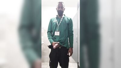 Wiley Lockhart: Black Solo Cock Tease in the Dicks Sporting Goods Bathroom