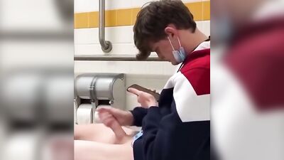 Hung twink jerking off caught on camera - Hardcore gay porn video!