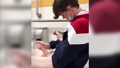 Hung twink jerking off caught on camera - Hardcore gay porn video!