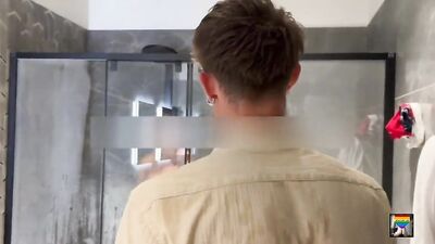 Take A Shower And Have Sex Again - Twink Cum Shots With Bareback Action!