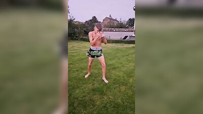 Practicing his arts: Cute Amateur Twink Solo Fetish Short Film