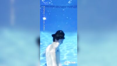 Underwater Cumshot Fun with Cute Blond Twink Webcam Boy