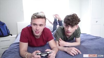 Gaymer Dads Playful Lads - Bareback Action Ass Oral Cum Shots