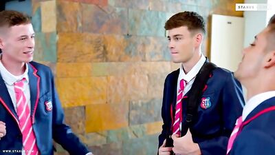 Gangbang Latino Twinks: Oral Action Bareback Fun!