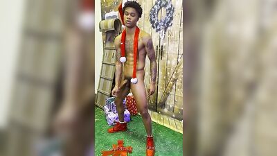 Black Christmas Twink Boy: Pleasureu2021s Sexy Holiday Delight!